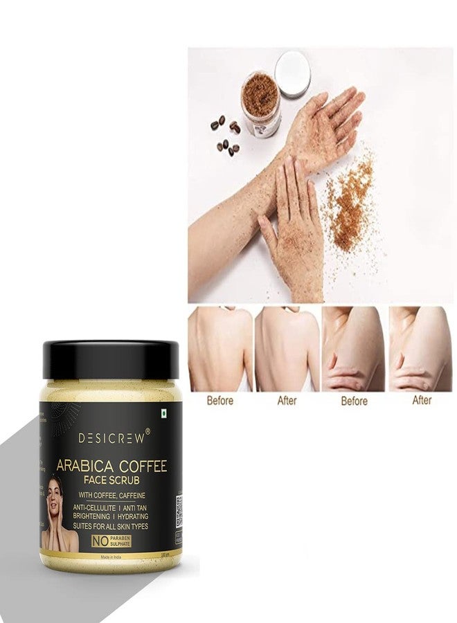 Desicrew Arabica Coffee Face Scrub With Coffee, Caffeine And Cocoa Butter For Face 100 Gm Scrub (100 g) - Image 2