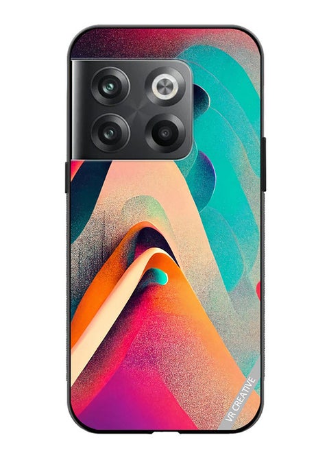 Protective Case Cover For OnePlus Ace Pro Abstract Waves Lines Design Multicolour