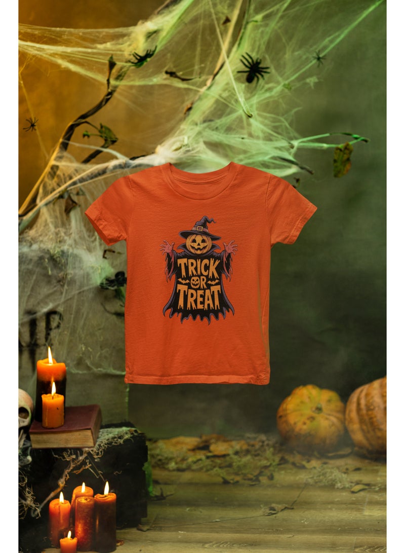 ZOOM Cute Halloween Ghost T-Shirt for Kids Boys and Girls