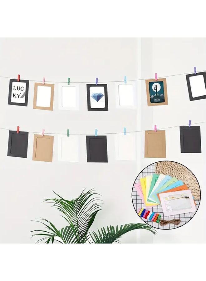 10pcs Colorful Square Photo Frames With Clips For Wall Decor And Scrapbooking - Image 4