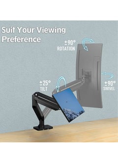 Adjustable Arm Computer Monitor Desk Mount Stand with Gas Spring Ultrawide to 32-inch Flat/Curved Computer Screens Heavy Duty Aluminum Support 19.8lbs Grommet Mounting Base - pzsku/Z9A72AE30B4A59B6528FAZ/45/1741192323/a7fbc20b-4f5b-4ae6-89f7-564a03db6300