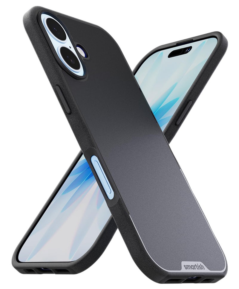 SmartishÂ® iPhone 17 MagSafe Case - Gripmunk Magnetic Slim Case [Lightweight + Protective] Thin Grip Cover with Microfiber Lining for Apple iPhone 17 - Black Tie Affair - Image 1