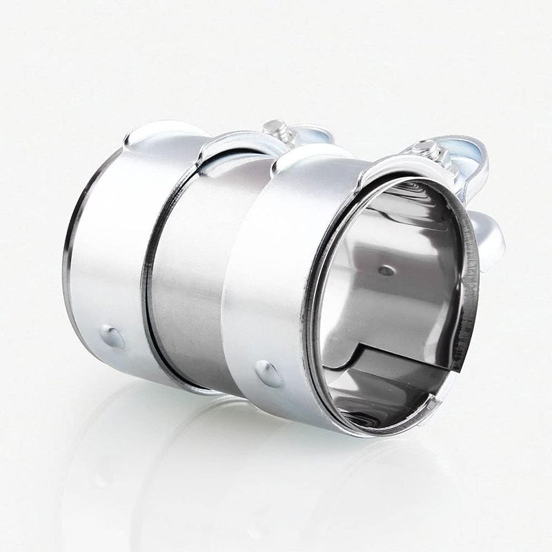 LPFIDI EVER 2.5" Stainless Steel Exhaust Clamp Pipe Joint Bolts Band Flanges Clamp - Image 1