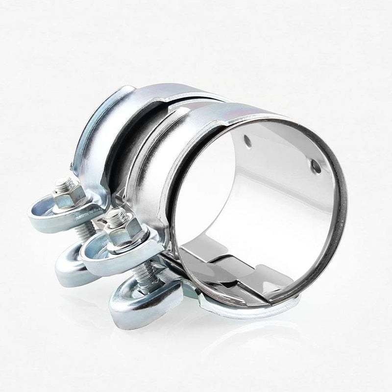 LPFIDI EVER 2.5" Stainless Steel Exhaust Clamp Pipe Joint Bolts Band Flanges Clamp - Image 2