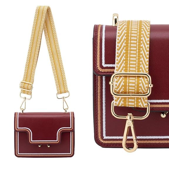 Styzere Adjustable Purse Strap Replacement for Women, 1.5" Wide Crossbody Shoulder Strap Bag Strap Boho Handbag Strap (Design B) - Image 3