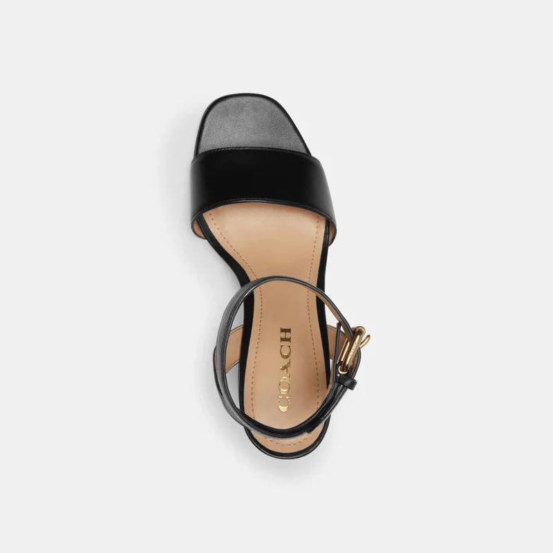 COACH SHELBY LEATHER SANDAL