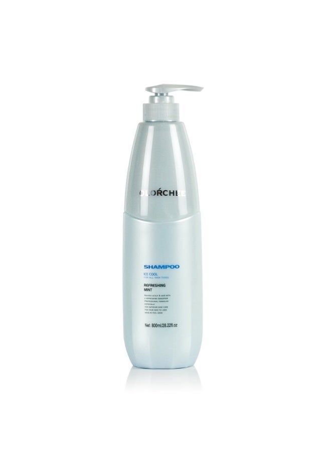 Olorchee Ice Cool Refreshing Mint Shampoo For Stressed Hair & Scalp 800ml