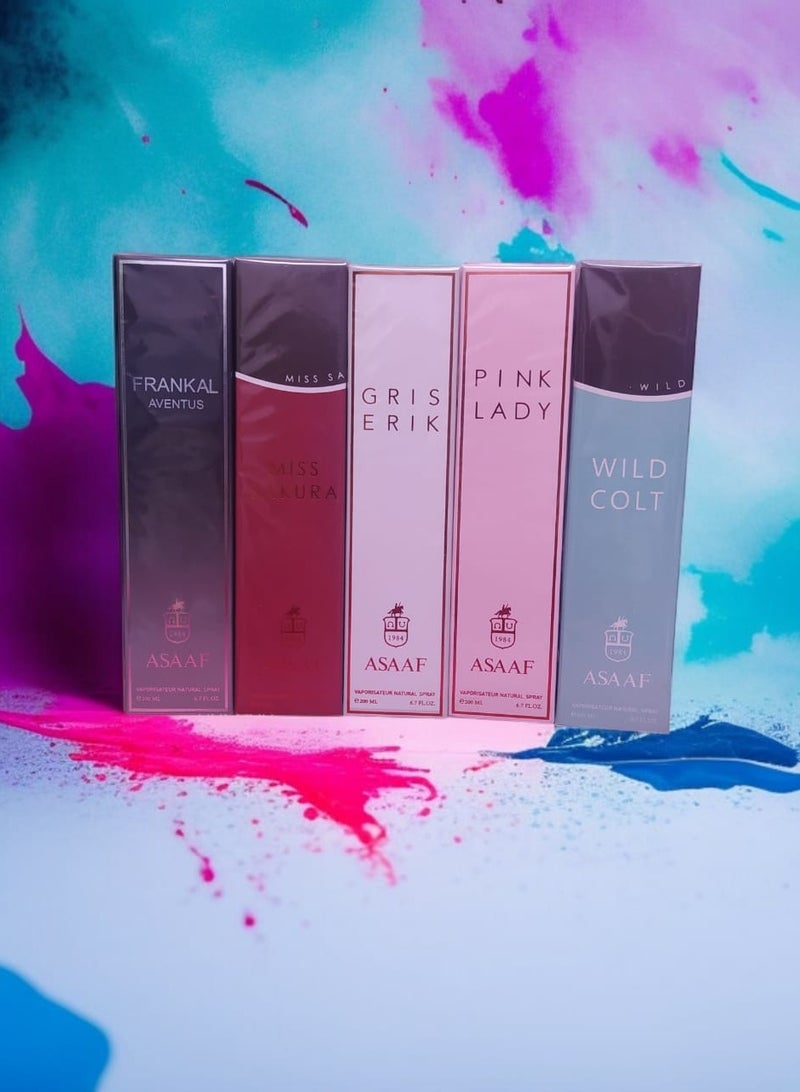 عساف مجموعة عساف الفاخرة اودي بارفان 5*200 مل - Image 2