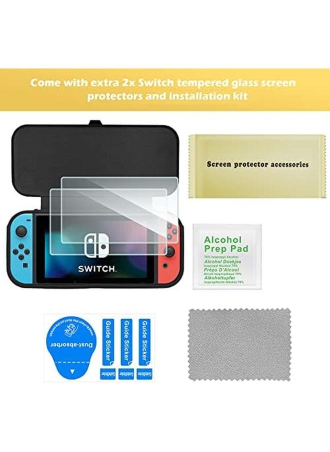 Nintendo Switch Flip Cover With 2 Pack Tempered Glass Screen Protectors Slim Protective Flip Case With Magnetically Detachable Front Cover For Nintendo Switch 2017 Black - pzsku/Z9A7308DCF8D701837D68Z/45/_/1731420239/b4de4d93-8aad-4eb1-9ab7-4d96cf281a96