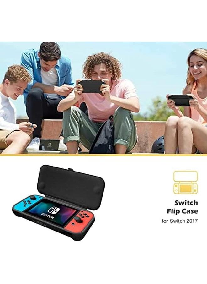 Nintendo Switch Flip Cover With 2 Pack Tempered Glass Screen Protectors Slim Protective Flip Case With Magnetically Detachable Front Cover For Nintendo Switch 2017 Black - pzsku/Z9A7308DCF8D701837D68Z/45/_/1731420243/760240d3-7568-4e80-885a-b34228e6e42d