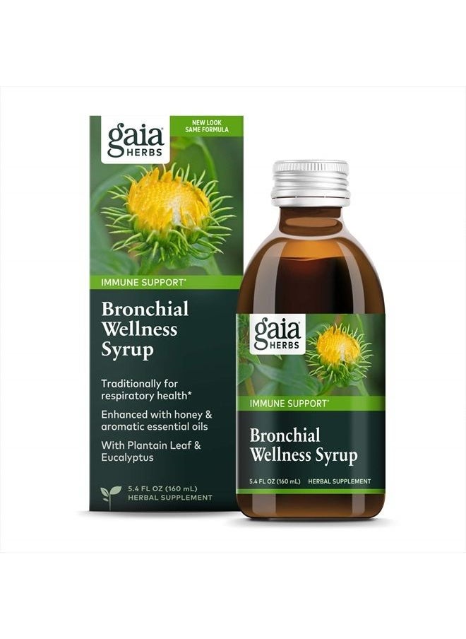 Gaia Herbs Bronchial Wellness Syrup - Immune Support Supplement to Help Maintain Lung Health and Help Provide Comfort for Occasional Sore Throat - 5.4 Fl Oz (Up to 32-Day Supply)  - Image 1