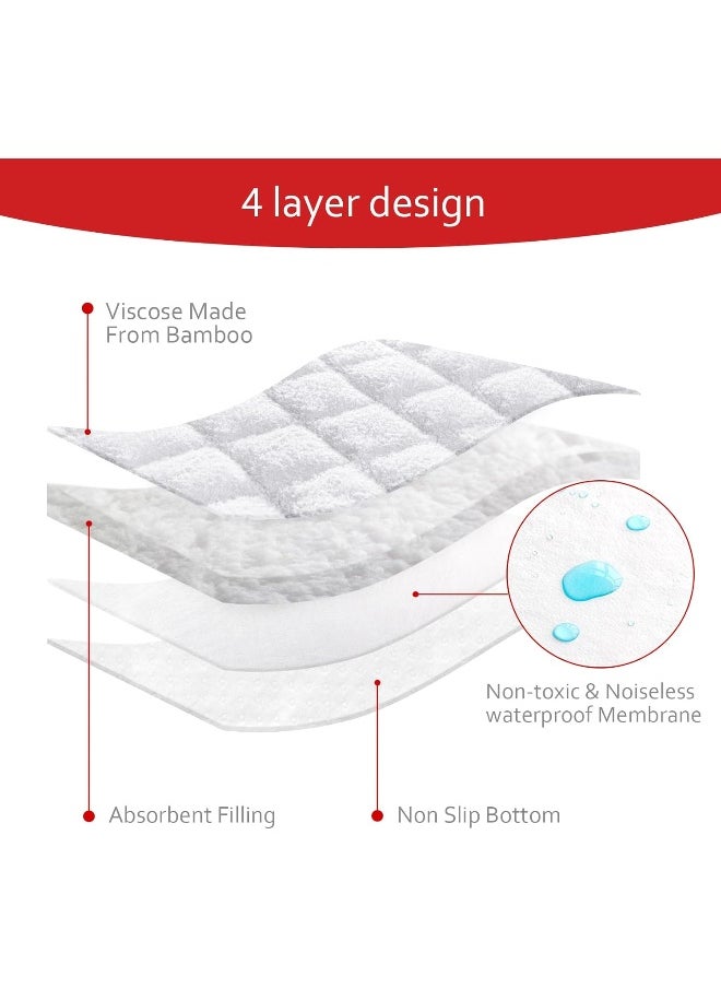 Moonsea Moonsea Quilted Thicker Changing Pad Liner 3 Pack Waterproof  - Image 5