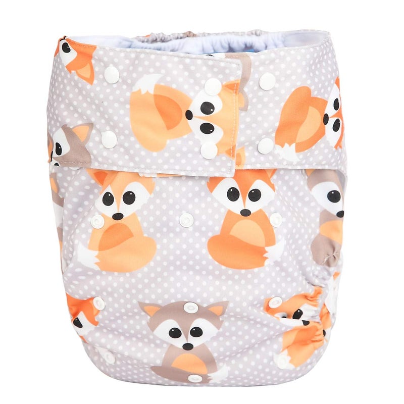 Sigzagor Sigzagor Teen Adult Cloth Diaper Nappy Reusable Washable for Disability Incontinence Baby Fox 