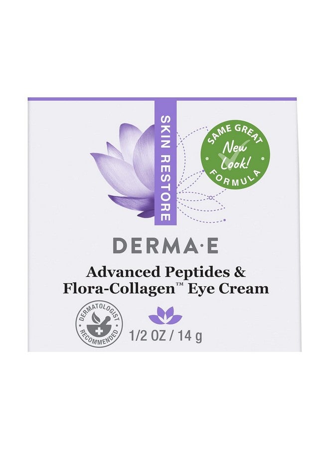 derma-e Advanced Peptides And Vegan Floracollagen Eye Cream Antiaging Moisturizer Smooths Appearance Of Crow’S Feet Lines And Wrinkles 1/2 Oz - Image 5
