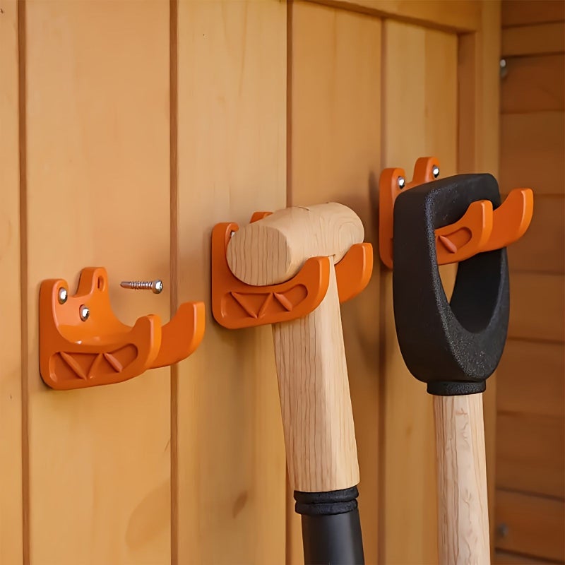 5pcs Heavy Duty Garden Tool Holds 35mm Diameter Wall Mounted Plastic Storage Rack With Screws - Image 4