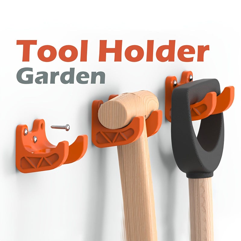 5pcs Heavy Duty Garden Tool Holds 35mm Diameter Wall Mounted Plastic Storage Rack With Screws - Image 5