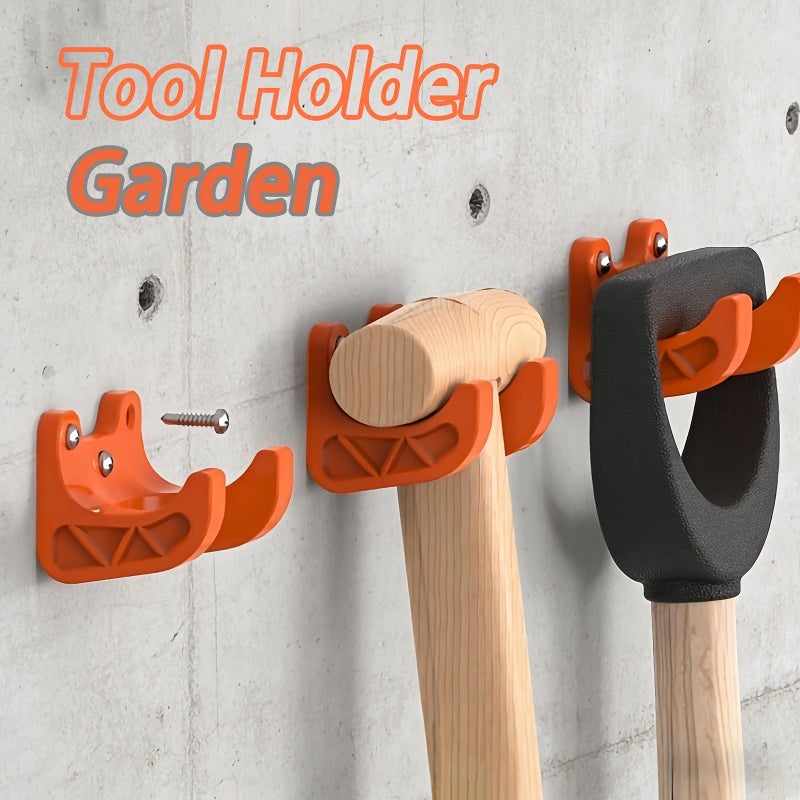 5pcs Heavy Duty Garden Tool Holds 35mm Diameter Wall Mounted Plastic Storage Rack With Screws - Image 3