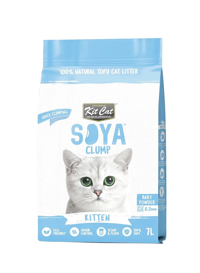 Kit Cat Soybean Litter Soya Clump Kitten Baby Powder 7L - Image 1