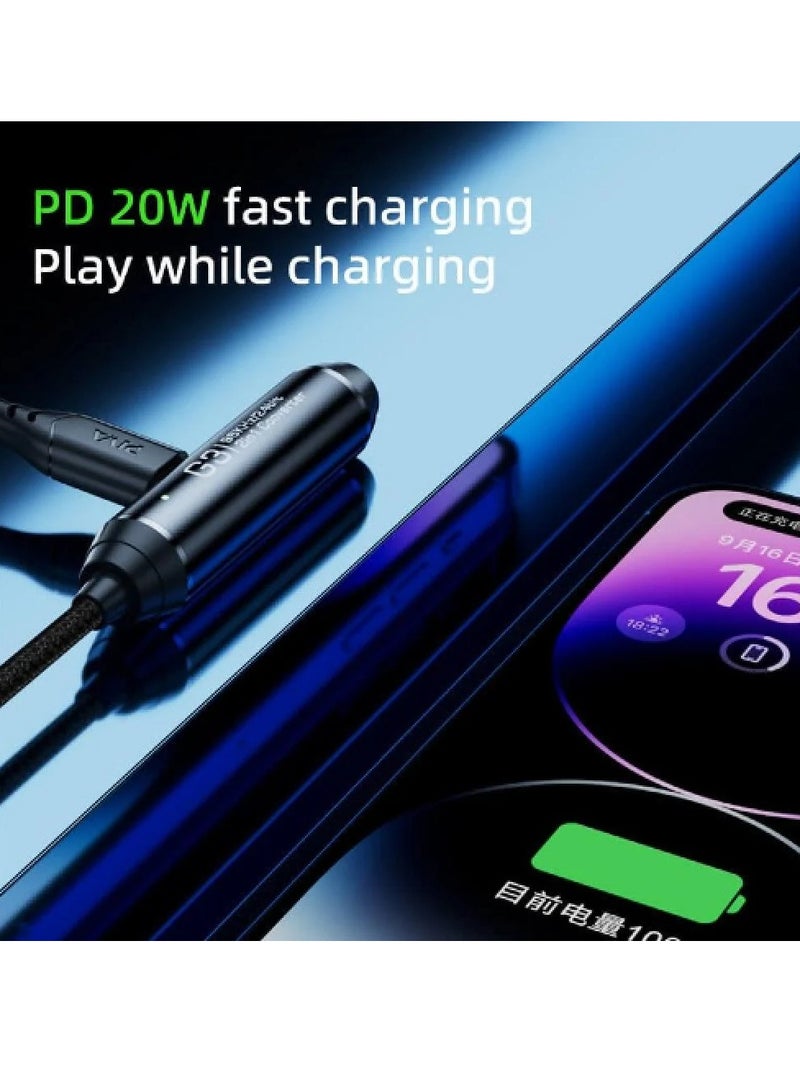piva PIVA iPhone 2 in 1 G3 Connector Two Lightning Ports iPhone Charging Up to 20W and AUX Headphone Port Screw to Work at the Same Time Black  - Image 4