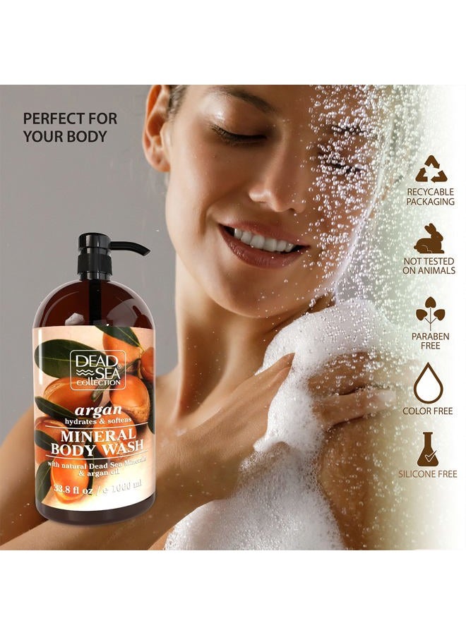 Dead Sea Collection Argan Body Wash for Women and Men - with Pure Dead Sea Minerals and Argan Oil - Cleanses and Moisturizes Skin - Pack of 2 (67.6 fl. oz) - Image 4