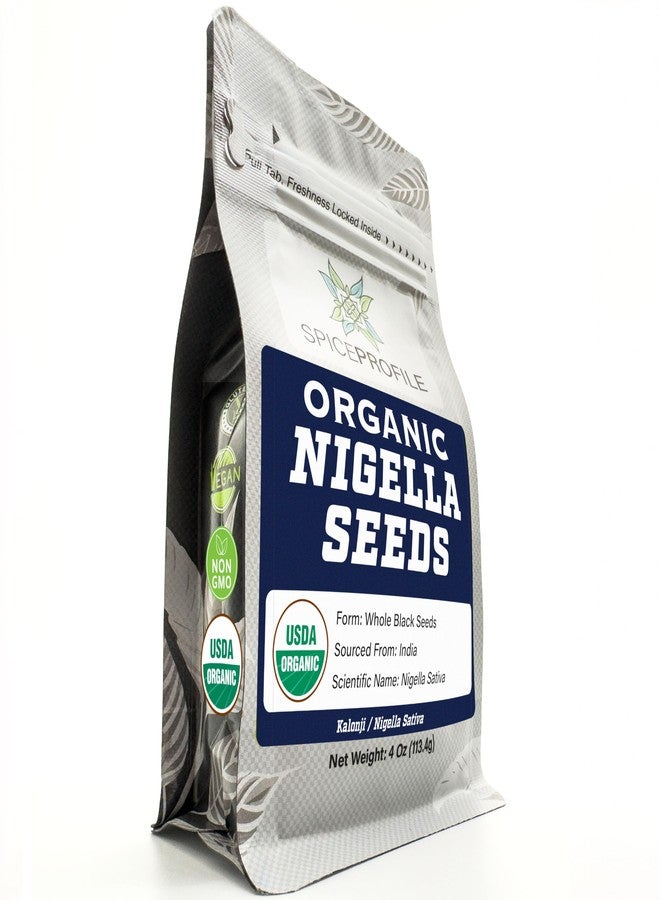 Spice Profile USDA Organic Nigella Seeds, Lab Tested for Heavy Metals, Resealable 4 oz Pouch, Kalonji, Semillas de Nigella - Image 1