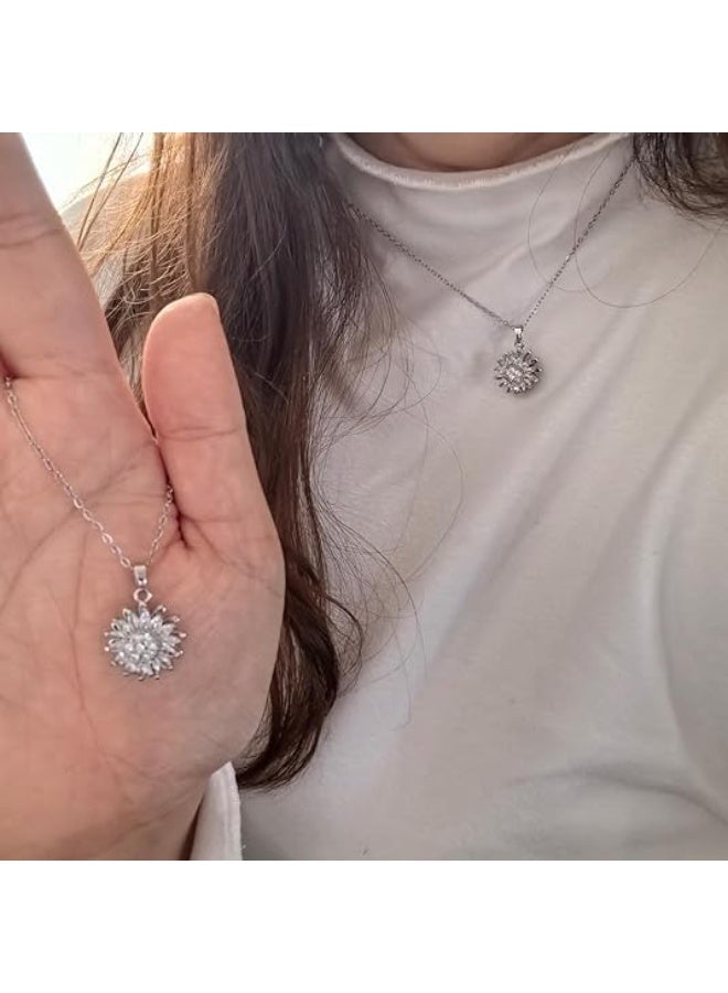 Daisy Necklace for Women – Silver Tiny Daisy Flower Pendant Necklace – Chain for Girls, Mother, Daughter - Image 5