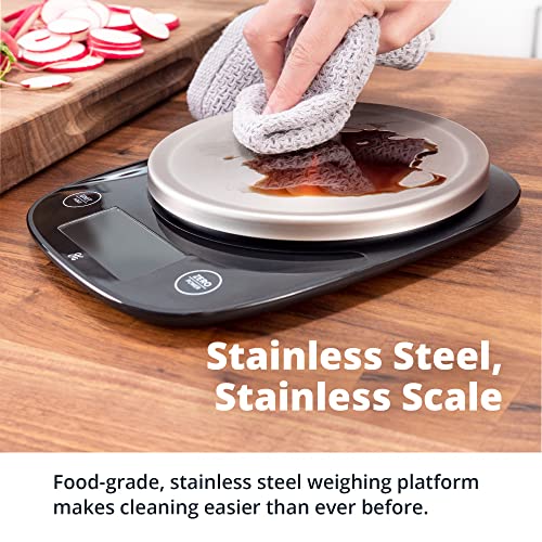 Greater Goods Digital Food Scale with Bowl, 11lb to 5kg Capacity, Grams and Ounces, Tare Function, 4 Units for Baking, Meal Prep, Weight Loss, Stainless Steel - Image 5