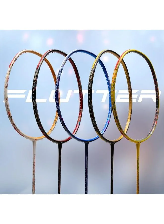 هندرد مضرب تنس الريشة من ألياف الكربون بمائة رفرفة للاعبين المتوسطين مع غطاء كامل للمضرب