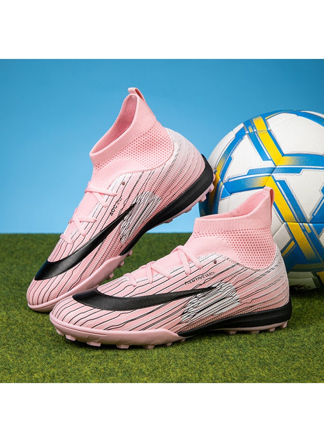 New Model Children's Soccer Shoes For Boys And Girls, Long Spike And Multi-stud Ag Tf, Breathable And Wear-resistant, Suitable For Training And Compeion