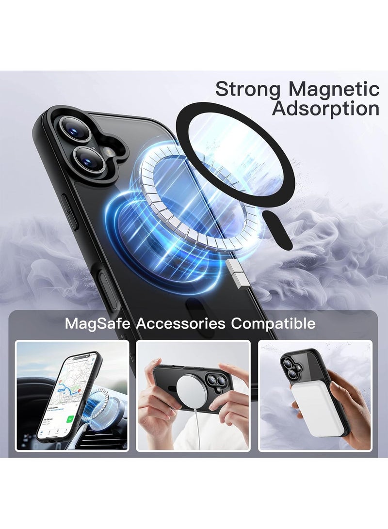 ACLIX Magnetic Clear case for iPhone 17, High Grade Drop Protection with Shockproof Strip, Translucent Back Phone Case | Black - Image 3