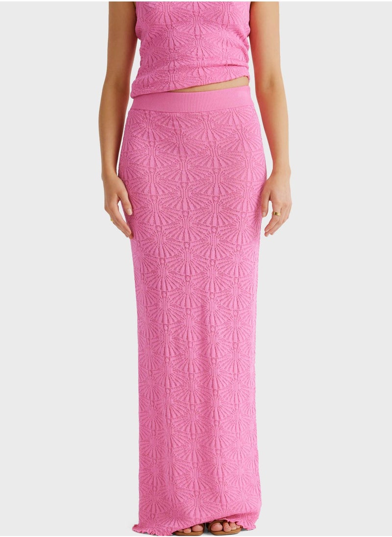 SNDYS - Patterned Scoop Neck Top - Image 1