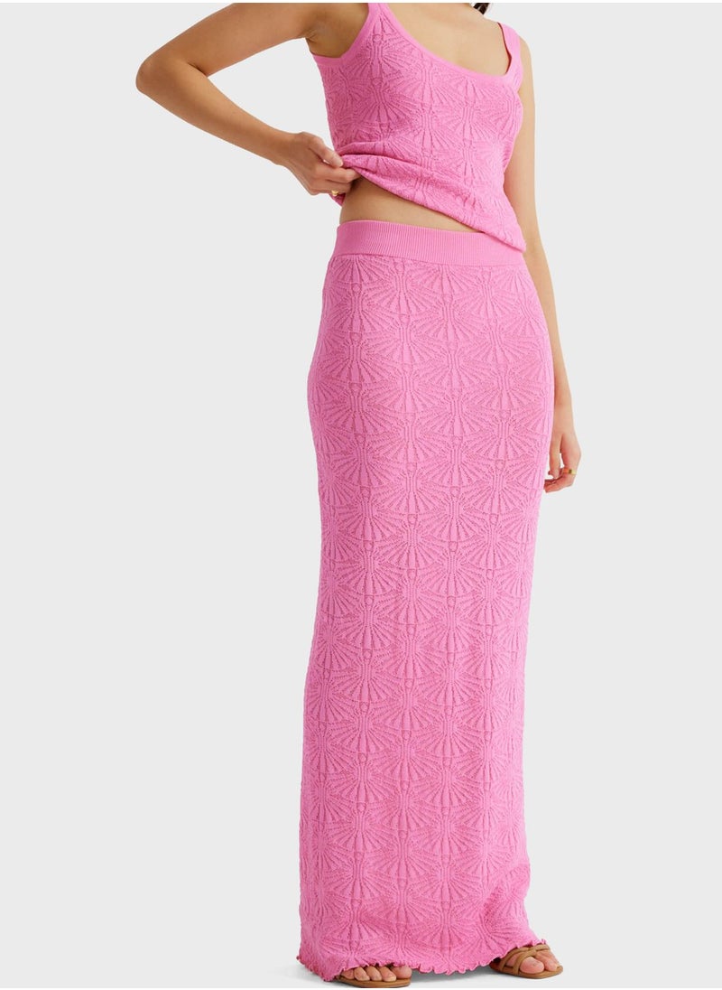 SNDYS - Patterned Scoop Neck Top - Image 1