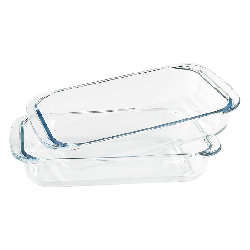VIPHIEC 2 Pack 1-Quart Tempered Glass Oblong Baking Dishes, Personal Sized Bakeware and Cookware - Image 4