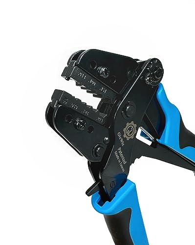 GIZWIZ Interchangeable Parallel Ratchet Crimp Tool for Coaxial Connectors SMA SMB SMC MCX - Image 1