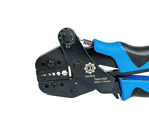 GIZWIZ Interchangeable Parallel Ratchet Crimp Tool for Coaxial Connectors SMA SMB SMC MCX - Image 3