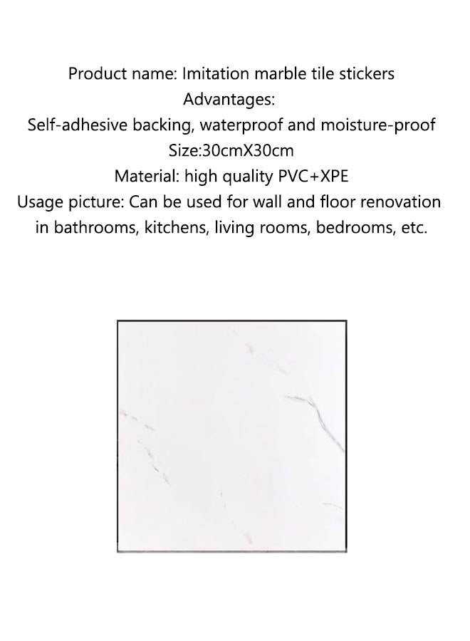 Lasola Self-Adhesive Wallpaper, Glossy Marble Pattern Wall Sticker, 6/12PCS Self-Adhesive Ease, Waterproof Wallpaper for for Ceiling, Partition, Curved Surfaces Indoor Use Moisture-Proof Sound Insulation Wallboard, Black - Image 2