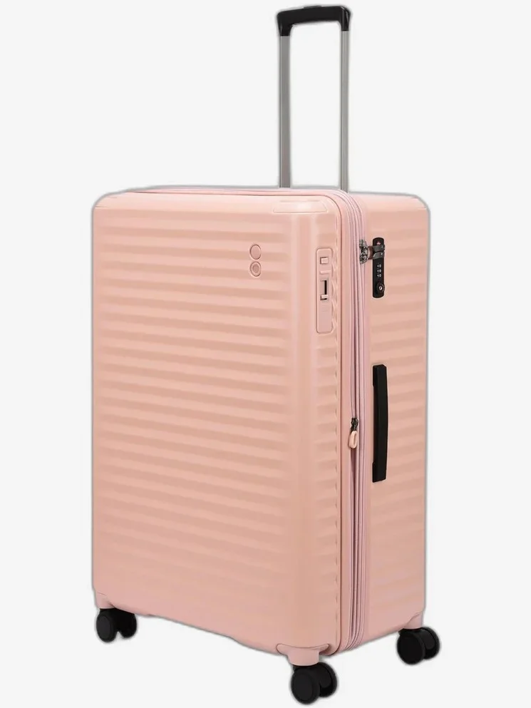 Echolac Celestra 75 Cm Hardcase Expandable 4 Double Wheel Check-In Luggage Trolley - Pink
