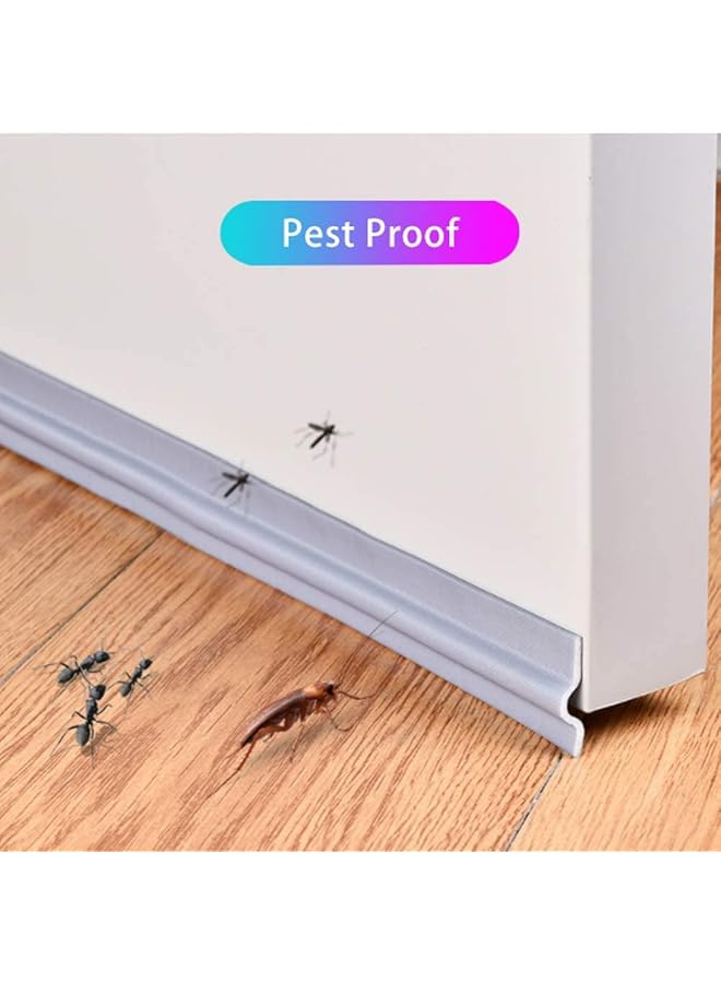 erorex 4M Window Draft Stopper Weather Stripping Draft Excluder Self Adhesive Foam Seal Strip Wind Noise Dust Insect Blocker For Window Gap Door Frame Grey - Image 5