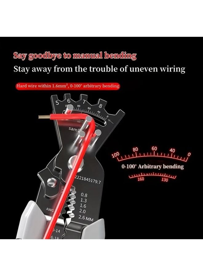 Multifunctional Wire Bending Pliers 5 In 1 Stainless Steel Crimping Cutting Stripping Tool - Image 5