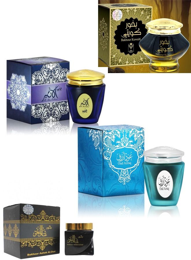 الماس بخور كويتي وعود ازرق والاثير وعاشق العود 4*40 جرام - Image 3
