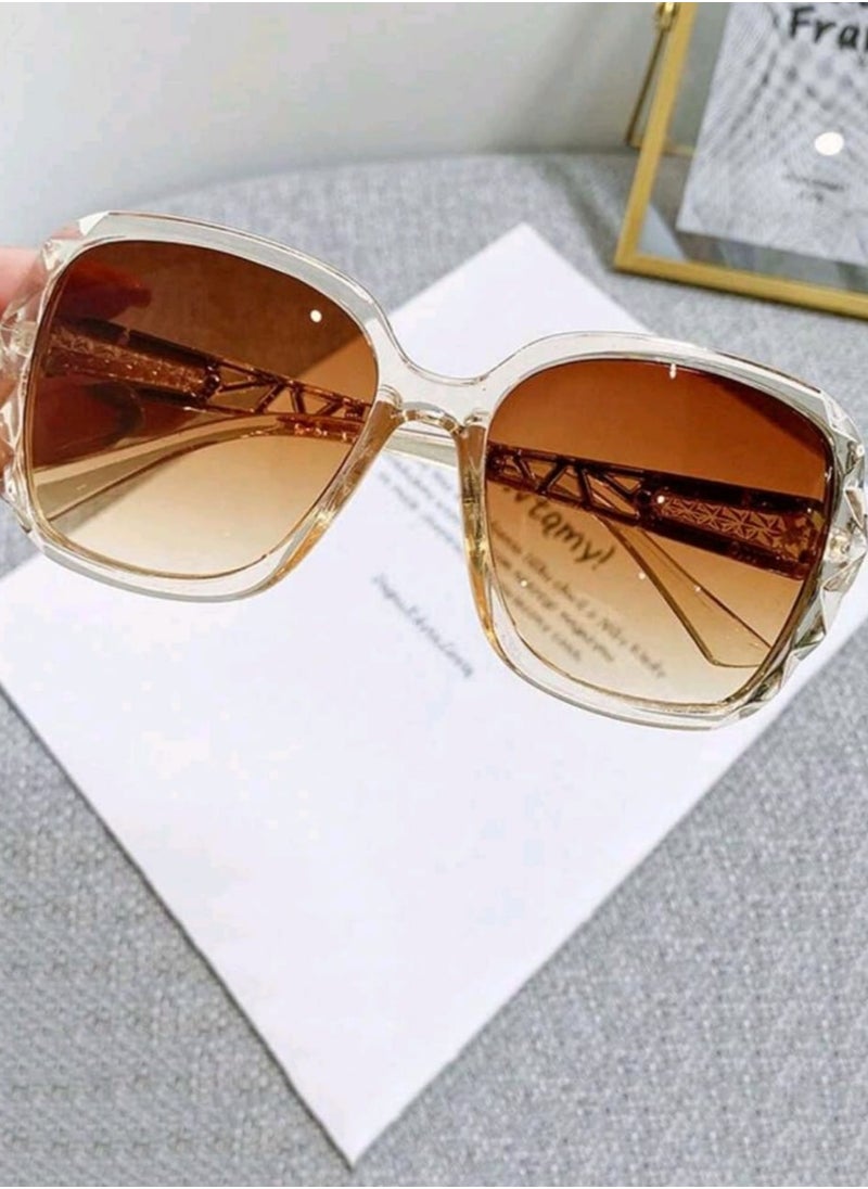 Shein Cute 1pc New Fashion Large Frame Trendy Round Face Glasses Shades  - Image 4