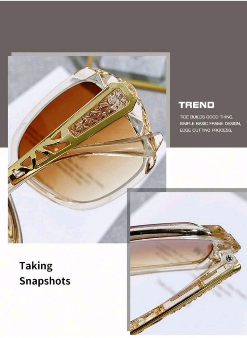 Shein Cute 1pc New Fashion Large Frame Trendy Round Face Glasses Shades  - Image 3