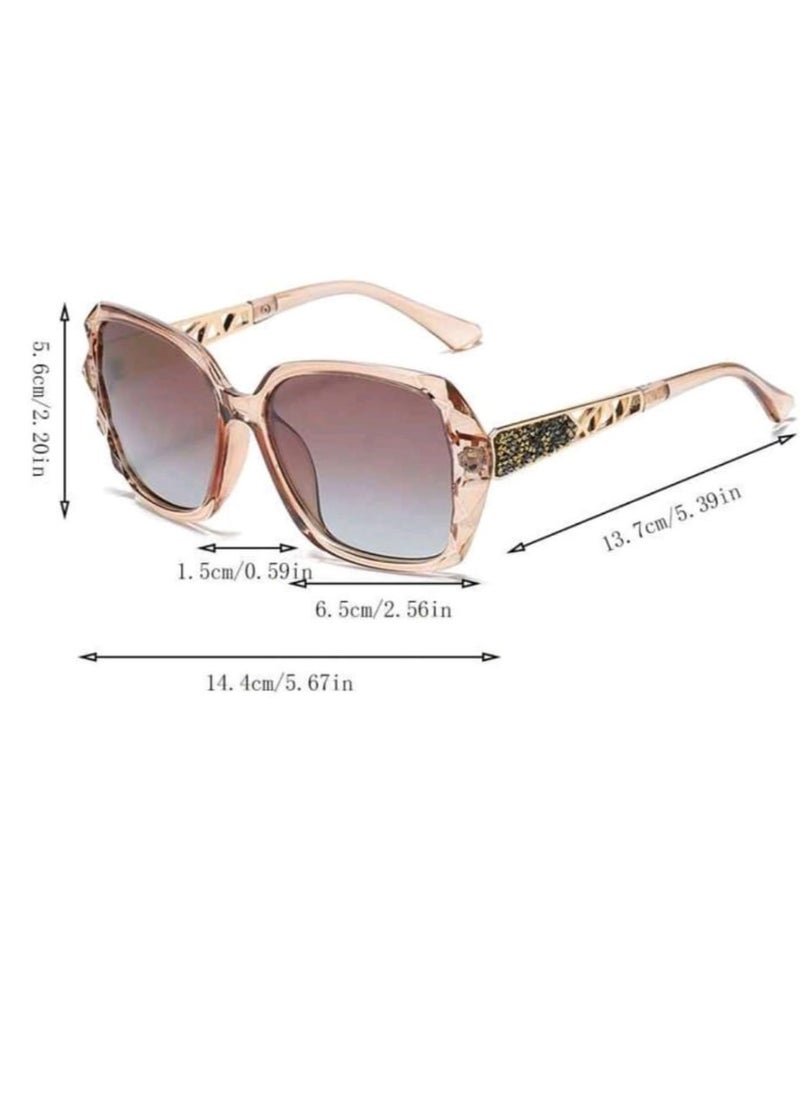 Shein Cute 1pc New Fashion Large Frame Trendy Round Face Glasses Shades  - Image 2