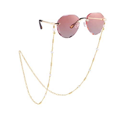 PEARLADA 18k Gold Baroque Pearl Glasses Chain for Women, Mask Lanyard Necklace, Reading Eyeglass Holder, Eyewear Retainer Sunglasses String Strap - Image 1