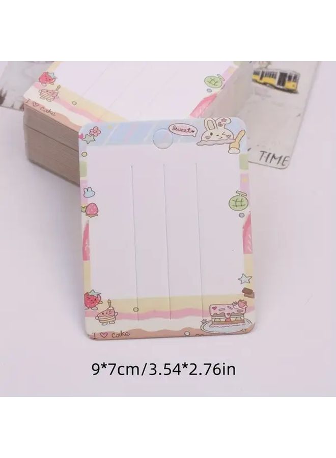 20 Pcs Blue Kawaii Anime Chibi Hair Clip Packaging Cards With Heart Bows And Pastel Ribbon Like Design For Party Favors Gift Tags And Standalone Gift Tag Flyers - Image 4