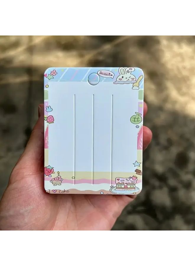 20 Pcs Blue Kawaii Anime Chibi Hair Clip Packaging Cards With Heart Bows And Pastel Ribbon Like Design For Party Favors Gift Tags And Standalone Gift Tag Flyers - Image 3