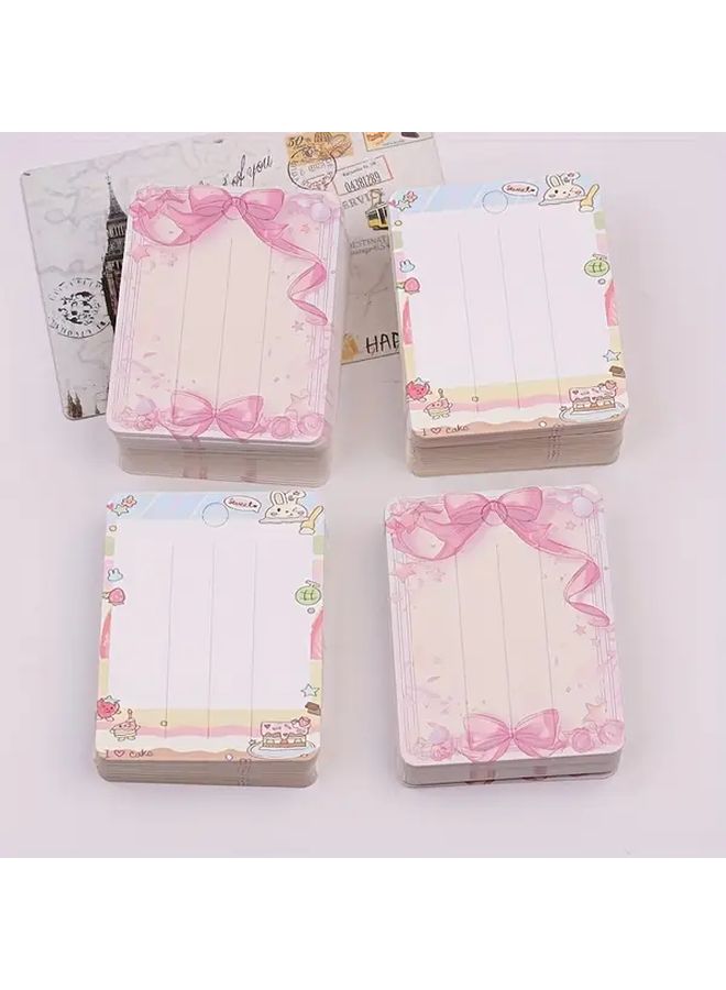 20 Pcs Blue Kawaii Anime Chibi Hair Clip Packaging Cards With Heart Bows And Pastel Ribbon Like Design For Party Favors Gift Tags And Standalone Gift Tag Flyers - Image 1