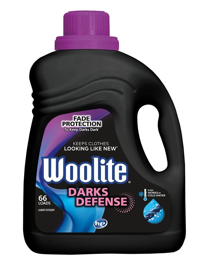 Woolite Darks Defense Liquid Laundry Detergent, 66 Loads, 100 Fl Oz, HE & Regular Washers, Packaging May Vary - Image 1