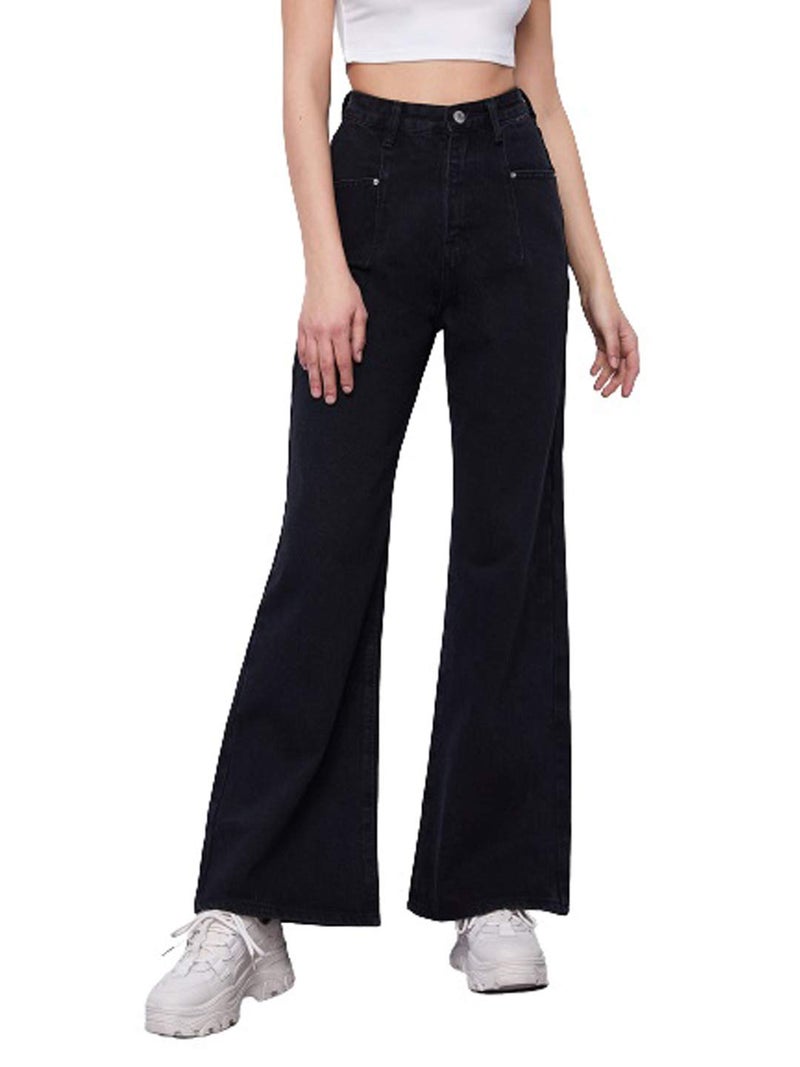 KOTTY Womens High Rise Cotton Lycra Jeans (Black,32)_KOTTYLADIESJEANS813XL - Image 1