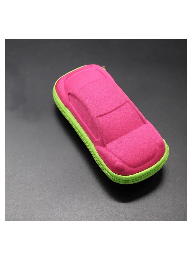 Children Glasses Case, for Kids Boys Girls Car Shape Lightweight Glasses Box Vintage Portable Zipper Glasses Case - Image 4